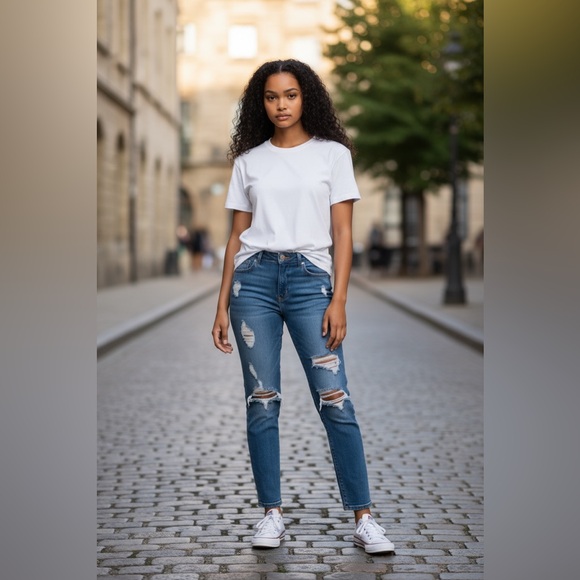 KanCan Denim - KanCan Distressed Dark Blue Jeans